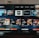 A television screen displaying the ESPN+ streaming interface with various sports-related shows and categories. The screen includes sections such as 'Browse by Shows' and 'Best of Drew Brees' with thumbnails of sports programs featuring athletes in action and analysts.